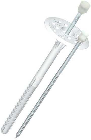 Wkret-met Фасадный дюбель с оцинкованным гвоздем и пластиковой головкой LFMG10х200