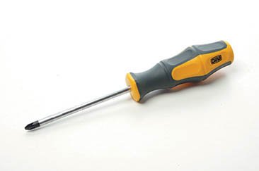 Отвертка крестовая обрезиненная рукоятка СrV PZ2х100мм (Pozidriv) (двухкомпонентная) СИЛА