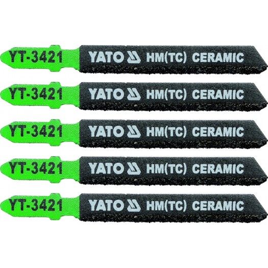 YATO Полотно для електролобзика(кераміка) YATO : L= 75 мм. Уп. 5 Шт.  | YT-3421