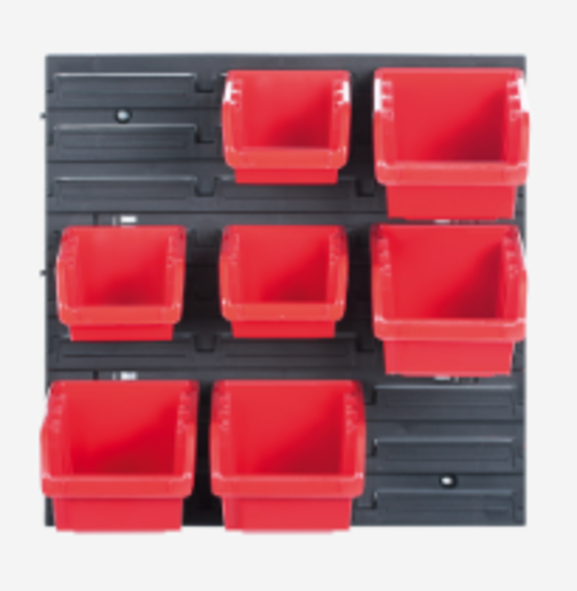 VIROK Таблиця перфорована 400х110х400 мм з ергобоксами: 70х100х155 мм- 3 шт, 90х120х195 мм- 4 шт | K