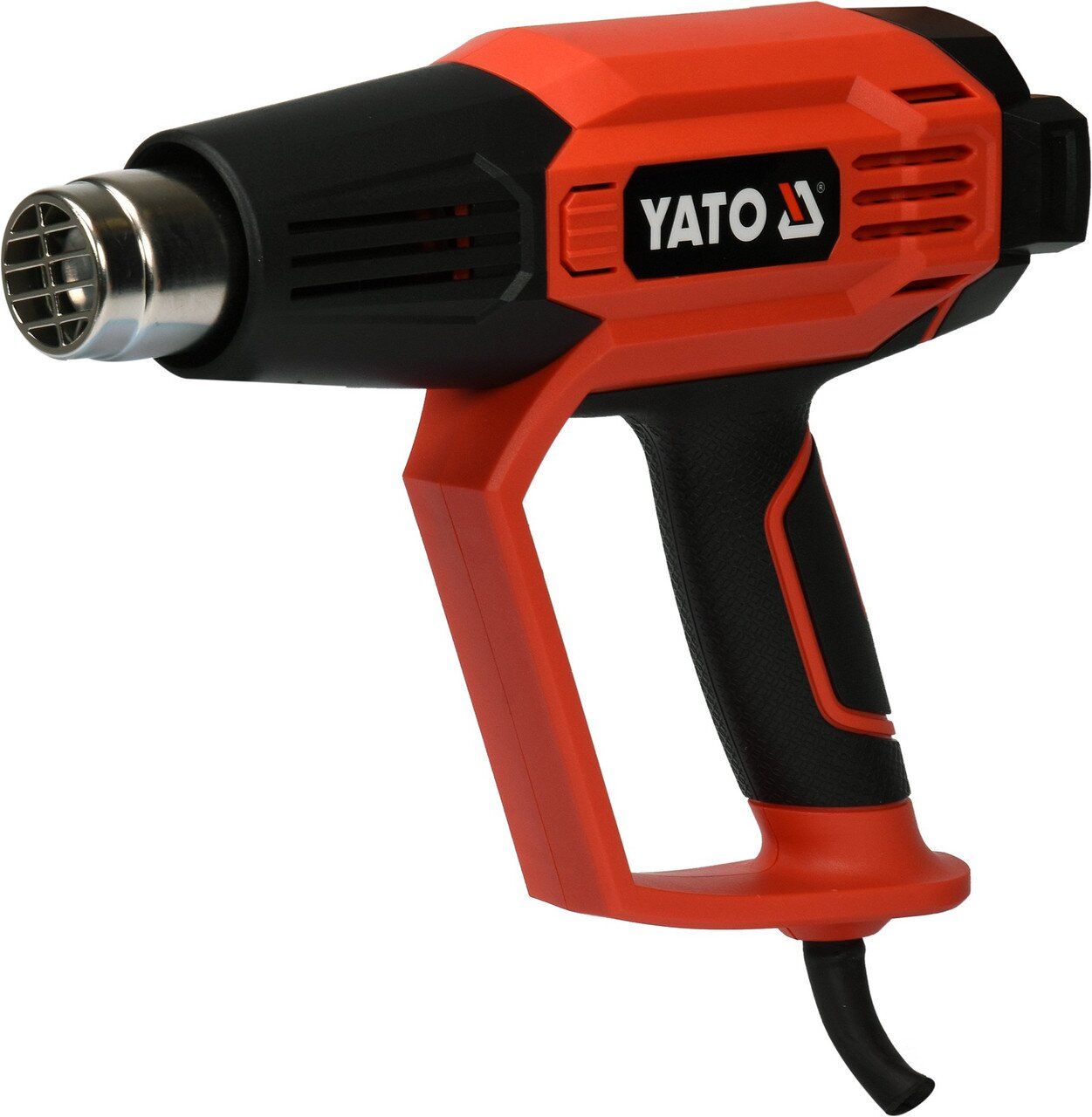 YATO Фен технічний мережевий YATO : 2 кВт, 50-600°C, 250-500 л/хв, 7 режимів температури + 5 насадки