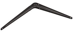 Fiero ME-12N Уголок для полки, черный 254х305мм