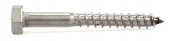 Шуруп по дереву нержавеющий с шестигранной головкой  8х180 DIN 571