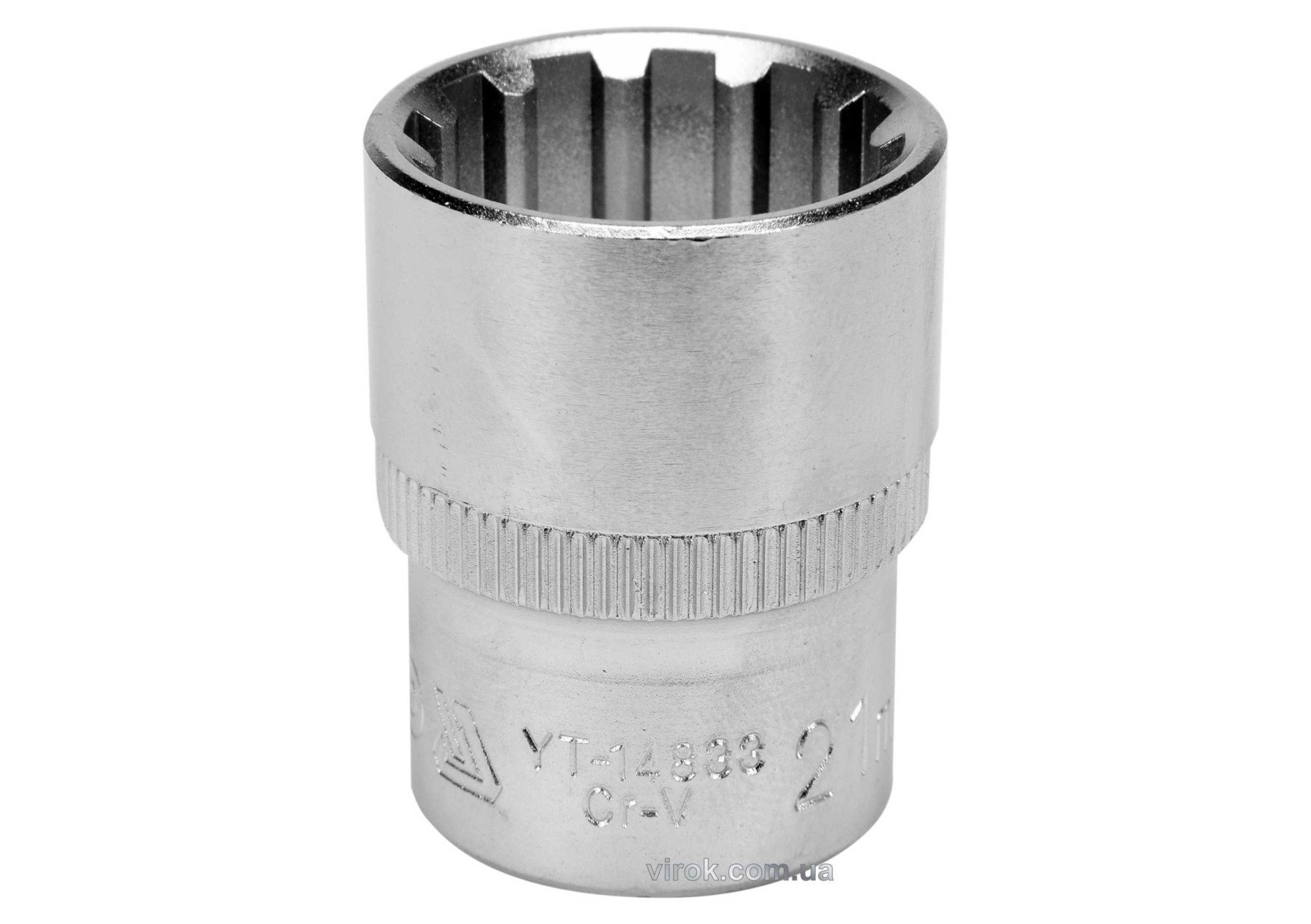 YATO Головка торцева YATO : квадрат 1/2", SPLINE M21 мм, L= 38 мм. CrV  | YT-14833