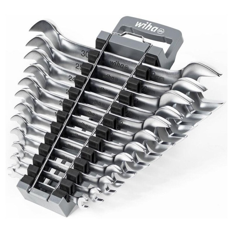 WIHA Набор двусторонних рожковых гаечных ключей 13 предметов с держателем от 6 до 32 mm | W44753
