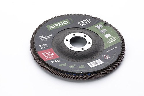 Круг лепестково-торцевой Р40 конус 125мм (Т29) (КЛТ) APRO