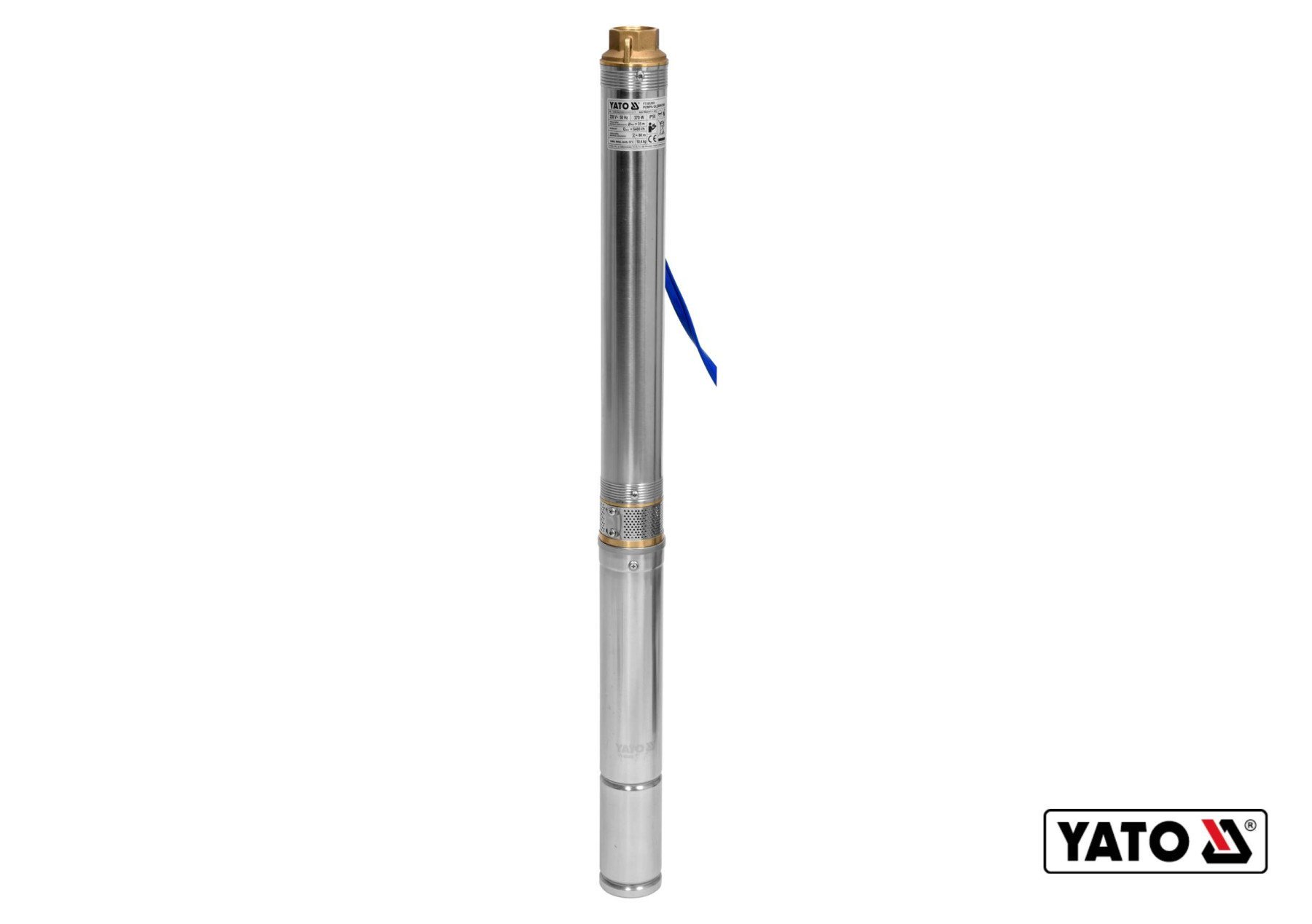 YATO Насос для води глибинний YATO: 370 Вт, 5400 л/год, макс.висота- 35 м, макс.глибина- 80 м, кабел
