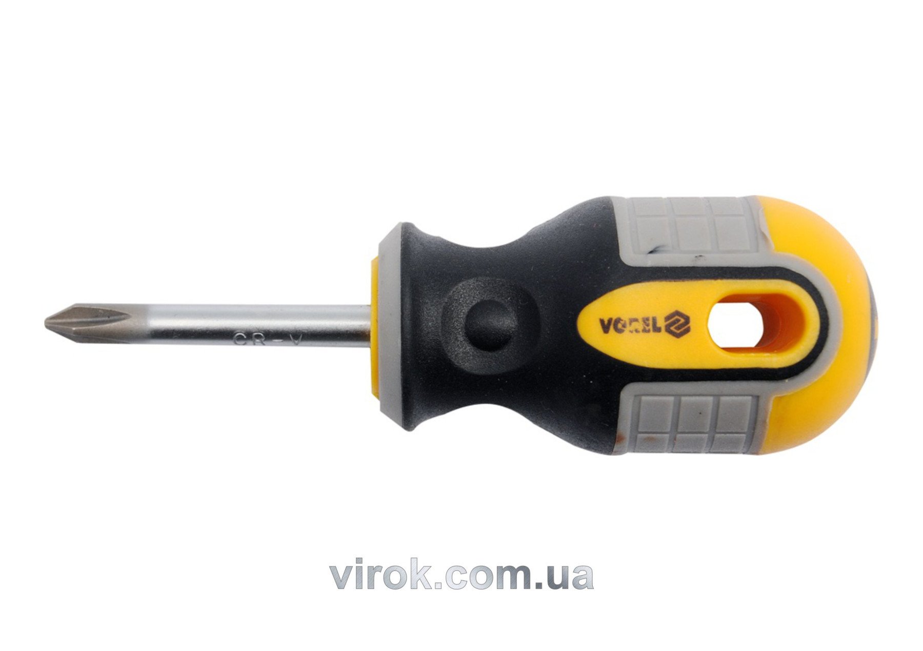 VOREL Викрутка хрестова : "Philips" PH2 х 38 мм. Cr-V  | 60923