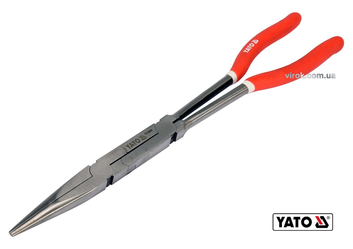 YATO Щипці прямі подовжені з 2 шарнірами YATO : L= 340 мм, HRC 50, Cr-V  | YT-20400