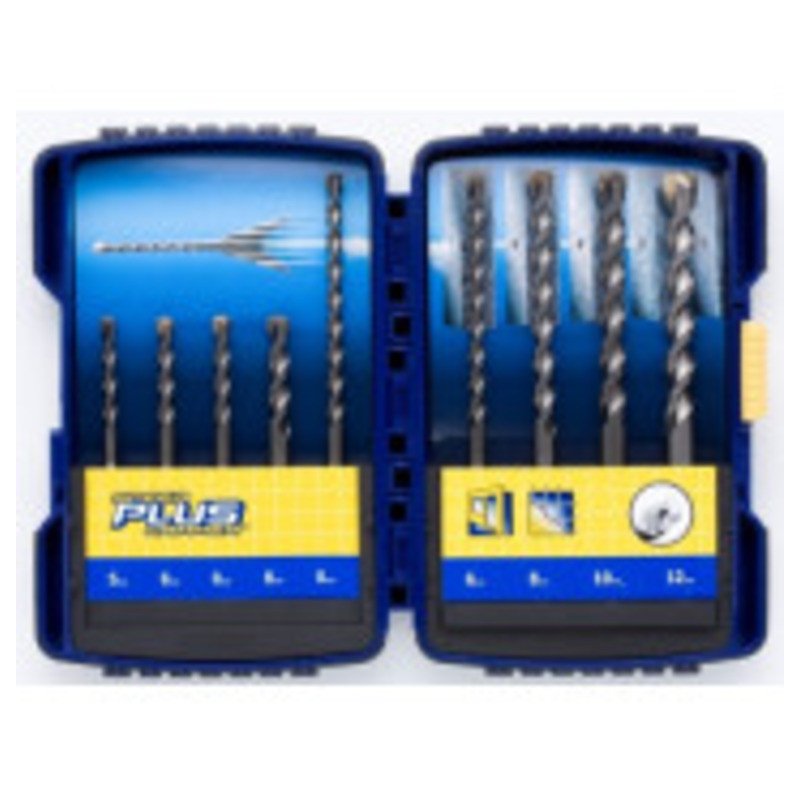 IRWIN Набор буров SDS Plus SPDH 10шт. в кейсе / 5/5.5/6.0 x110мм, 5.5/6/7/10/12 x160мм | IW2039502