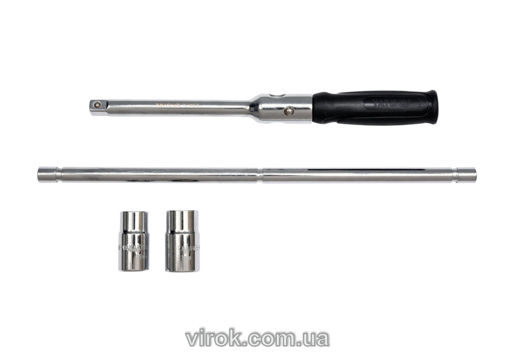 YATO Ключ для коліс розкладний 17мм,19мм,21мм,23мм, квадрат 1/2"  | YT-08035