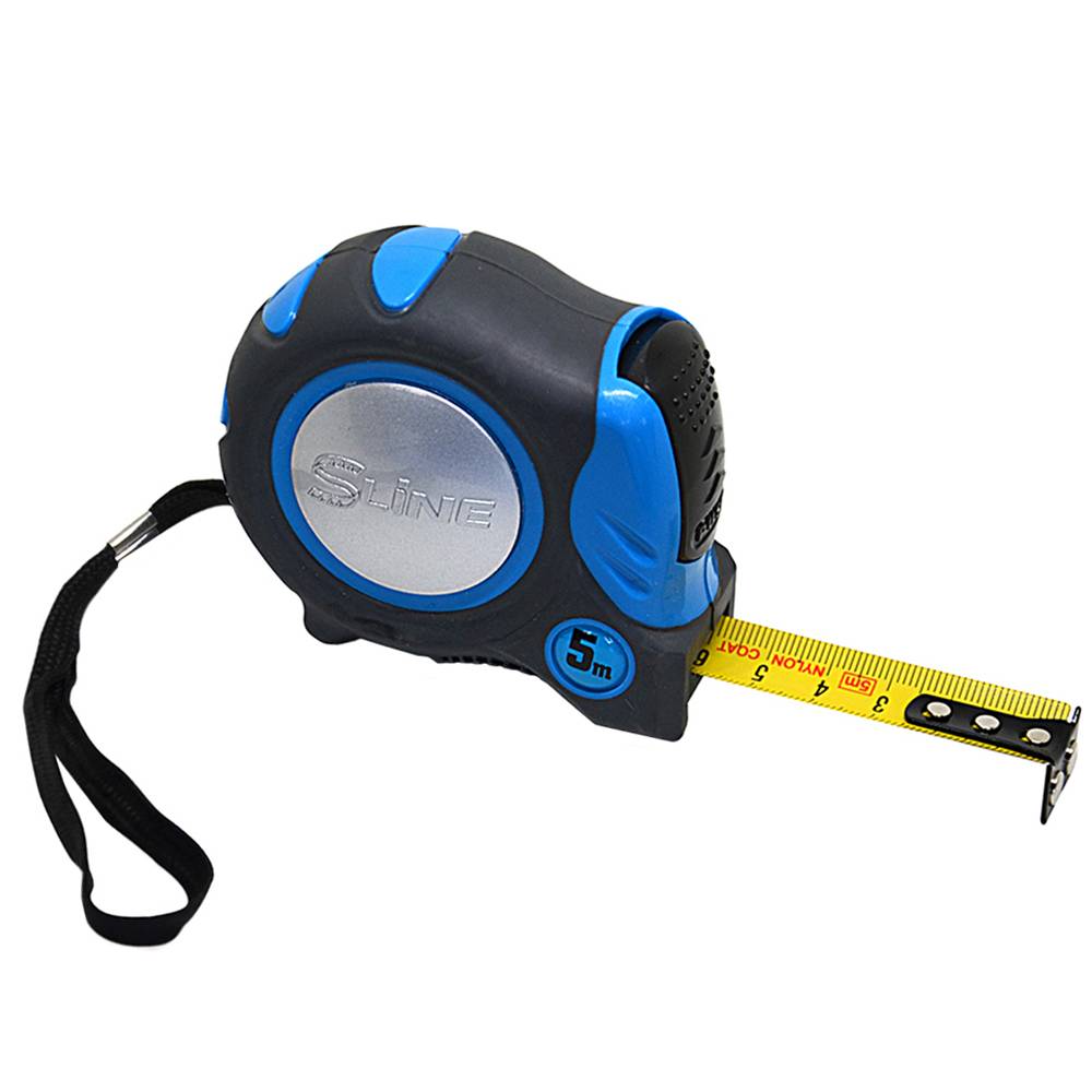 Рулетка, прогумований корпус, автофіксатор, магніт, нейл покр. 10м/25мм S-line | 15-205