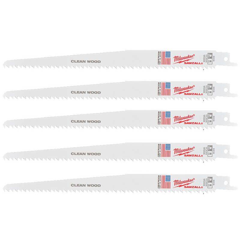 MILWAUKEE Полотно для шабельних пил 230х4,2мм, (5шт), (деревина, пластик)