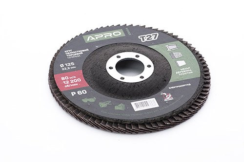 Круг лепестково-торцевой Р60 прямой 125мм (Т27) (КЛТ) APRO