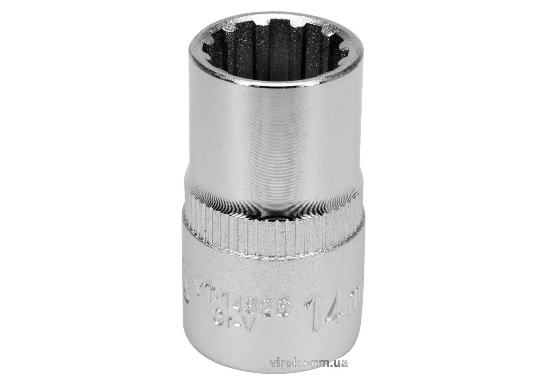 YATO Головка торцева YATO : квадрат 1/2", SPLINE M14 мм, L= 38 мм. CrV  | YT-14826