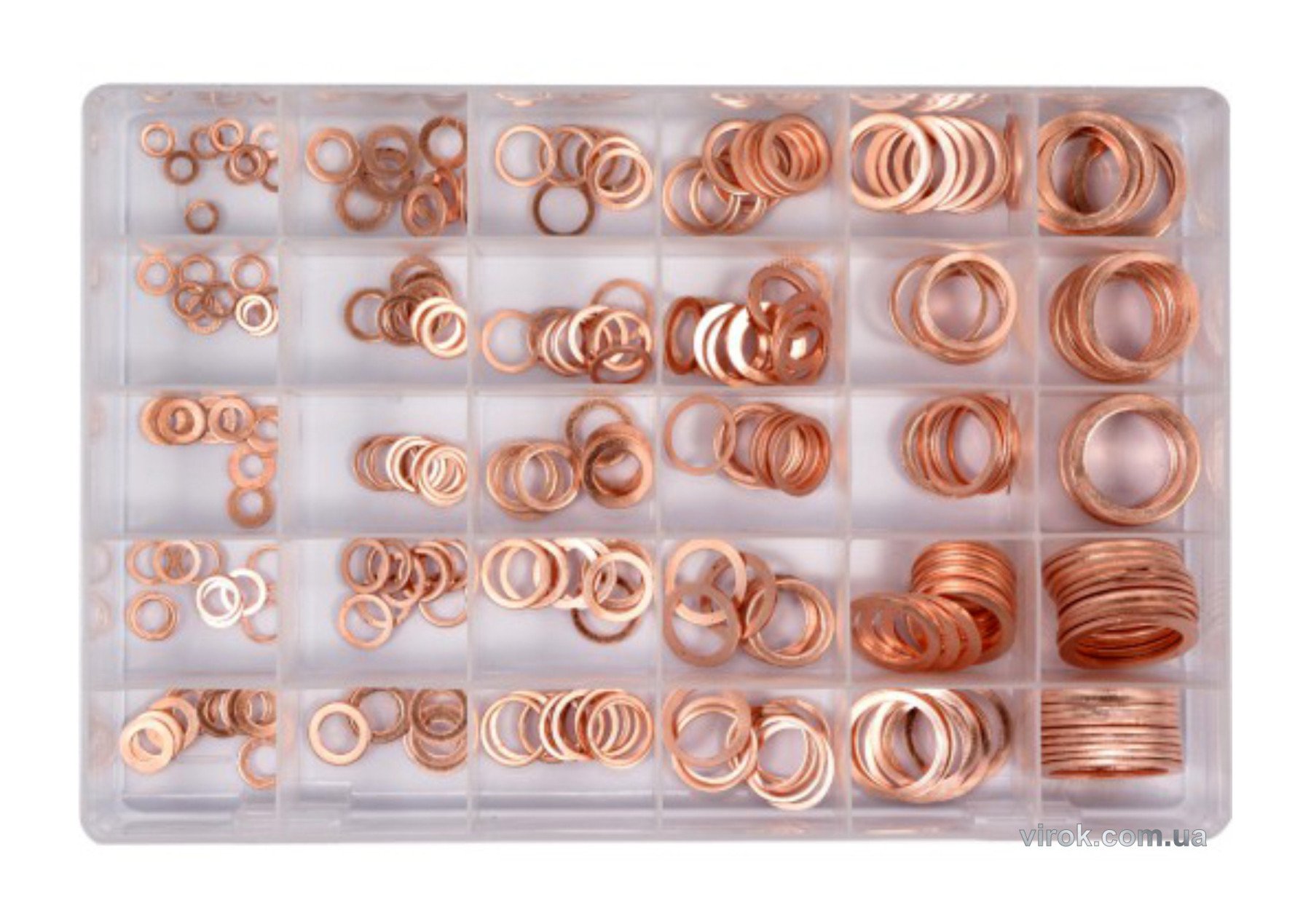 YATO Шайби мідні YATO, Ø= 5/9 - 28/36 мм, наб. 300 шт  | YT-06872