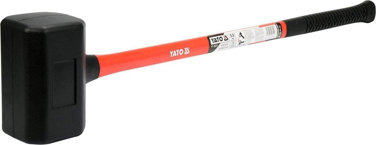 YATO Молоток безінерційний YATO: з гумовим обухом 180х110х110 мм, m=5.5кг скловолоконна ручка l=800м