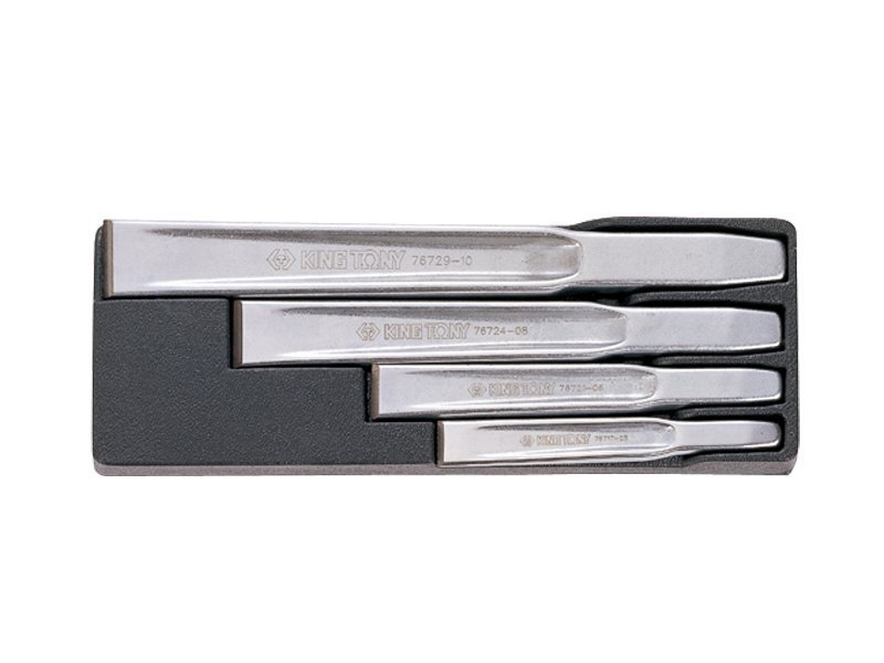 KING TONY Зубила в наборе 4ед в ложементе | 11104PR10