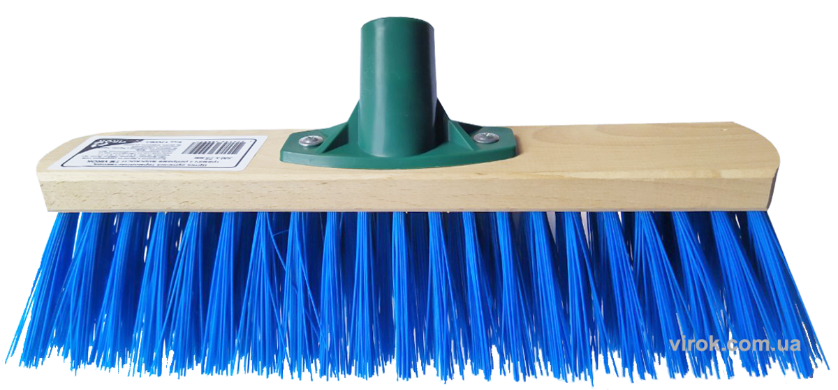 VIROK Щітка вулична промислова : 500 х 75 мм Синя (універсальна різьба+ребра жостк) термопластик | 1