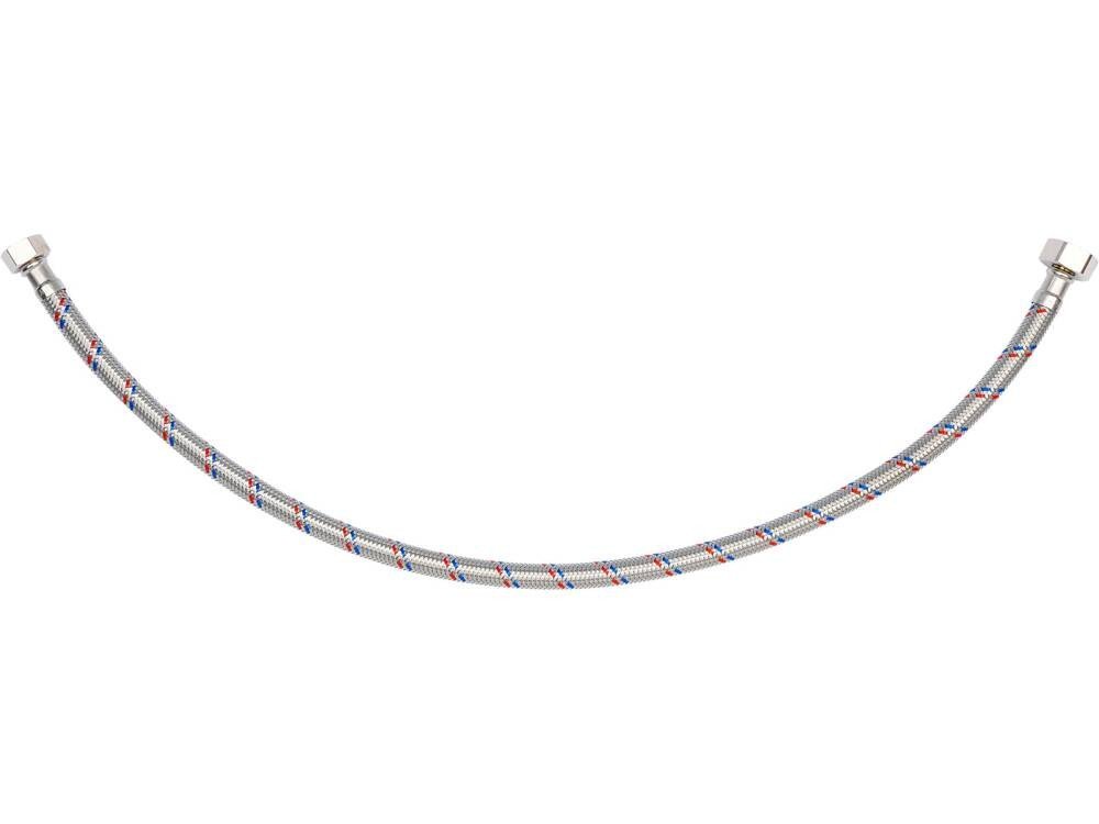 Шланг водопровідний з опліткою з нерж сталі FALA l= 600мм, Ø= 8/12, з'єднання F-1/2" х F-3/8" 1 МПа