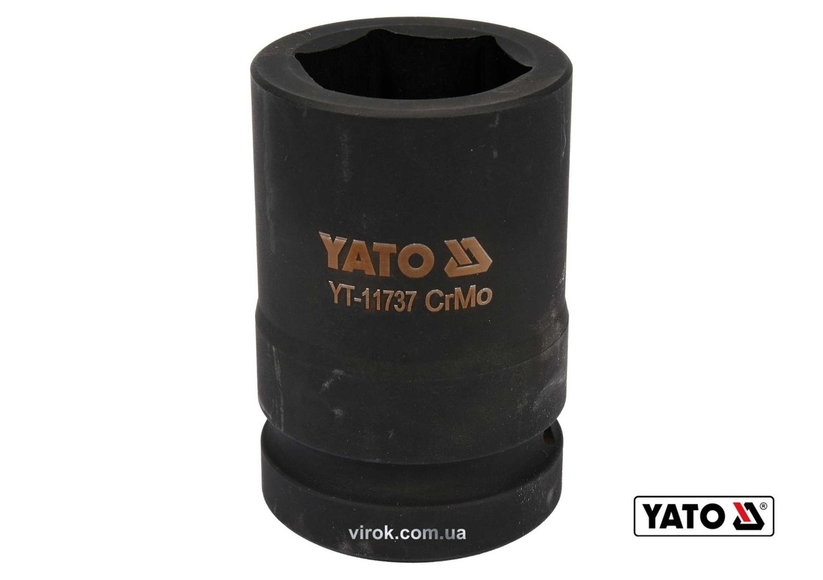 YATO Головка торцева ударна 6-гранна YATO : квадрат- 1", М= 34 мм, L= 80 мм, Cr-Mo | YT-11737