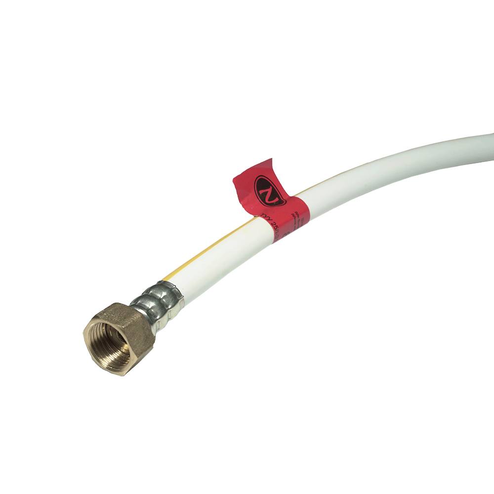 Шланг газовий, ПВХ, білий, мет.гайка L=2500мм, 1/2 внутр./внутр. Україна | 77-756