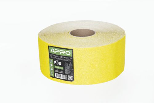 Бумага шлифовальная APRO P36 115мм*50м рулон (бумажная основа)