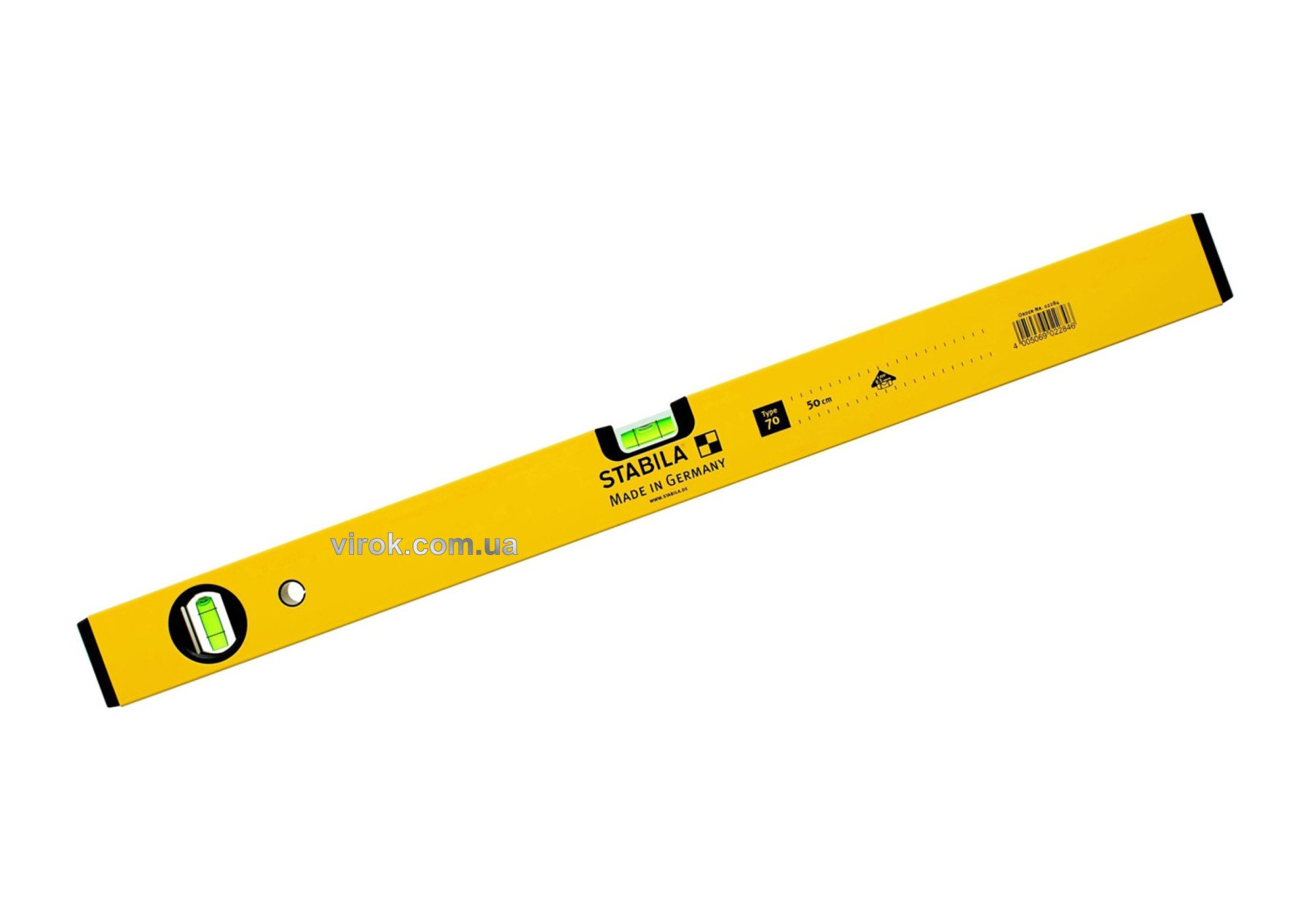 STABILA Рівень Type 70 : L= 50 см, 2 капсули. точн 0,50 mm/m. | 2283