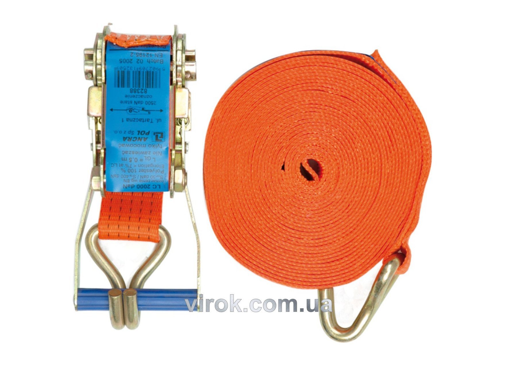 VOREL Пас для кріплення багажу з тріщаткою , 4т, 1600 daN, 50мм x 4м  | 82372