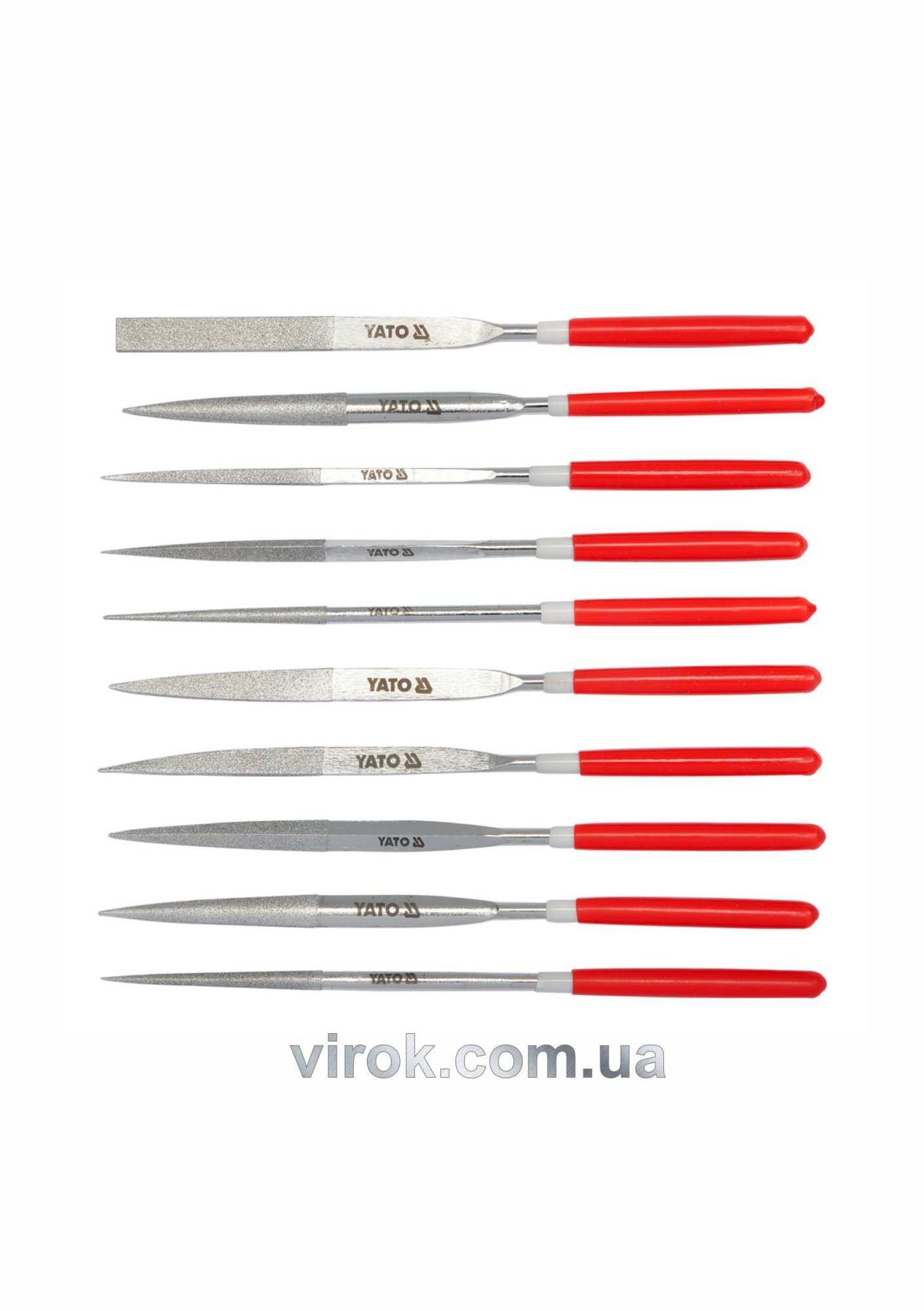 YATO Надфіль алмазний YATO Набір, 4х160х50мм 10пр.  | YT-6151