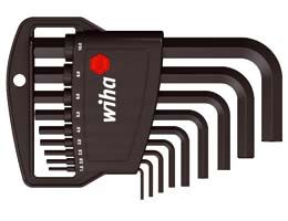 Wiha W06379 Набор шестигранных ключей коротких 9 шт (1,5 2, 2,5 3, 4 5, 6 8, 10) CrVMo