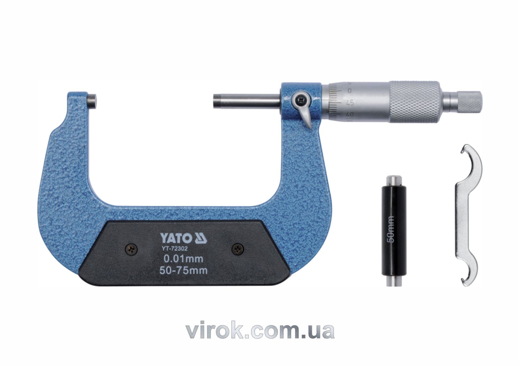 YATO Мікрометр YATO з точністю 0.01 мм в діапазоні 50 - 75 мм  | YT-72302
