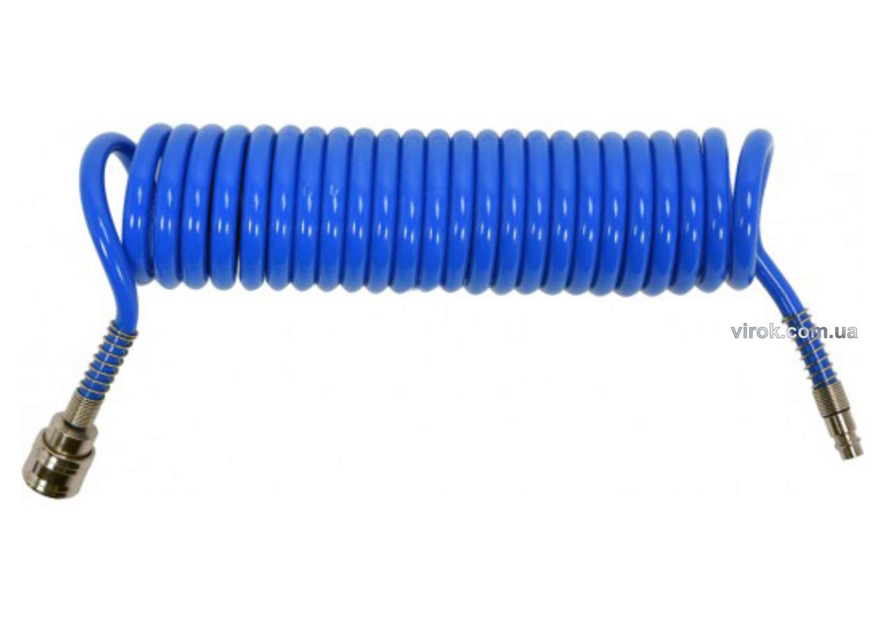 YATO Шланг пневматичний спіральний YATO швидкоз'єднуваний: Ø= 6.5/10 мм, ≤12 Bar, l=5м. поліуретан. 