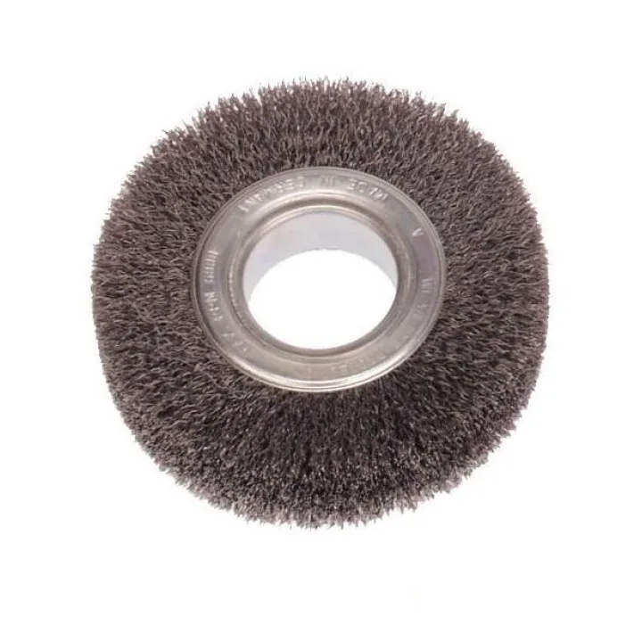 Щетка цилиндрическая 150х25х50 мм, стальная проволока 0.35 мм, 6000 об / мин LESSMANN