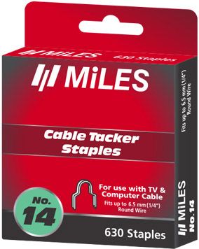 Скобы для кабелей Miles № 14 - 6,5 мм 630 шт