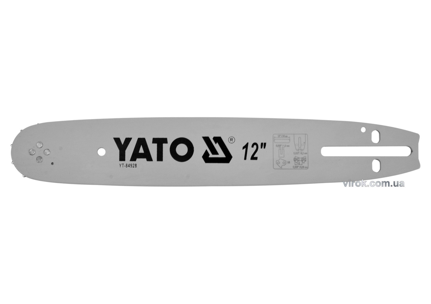 YATO Шина напрямна ланцюгової пили YATO l= 12"/ 30 см (50 ланок) для ланцюгів YT-849395, YT-84963  |
