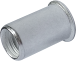 Гайка-заклепка алюминиевая, круглая потайная головка  M4 (основа 0,5-2,0 мм.)