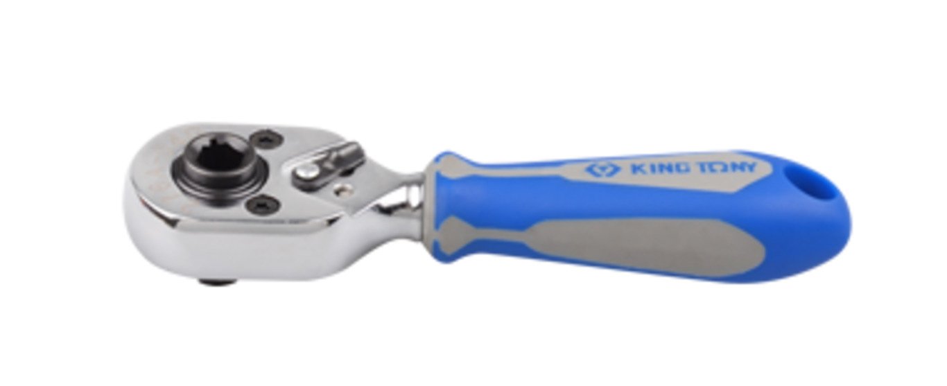 KING TONY Трещотка 1/4" мини 72 зуба со вставкой для бит . 108 мм | 276A-04G