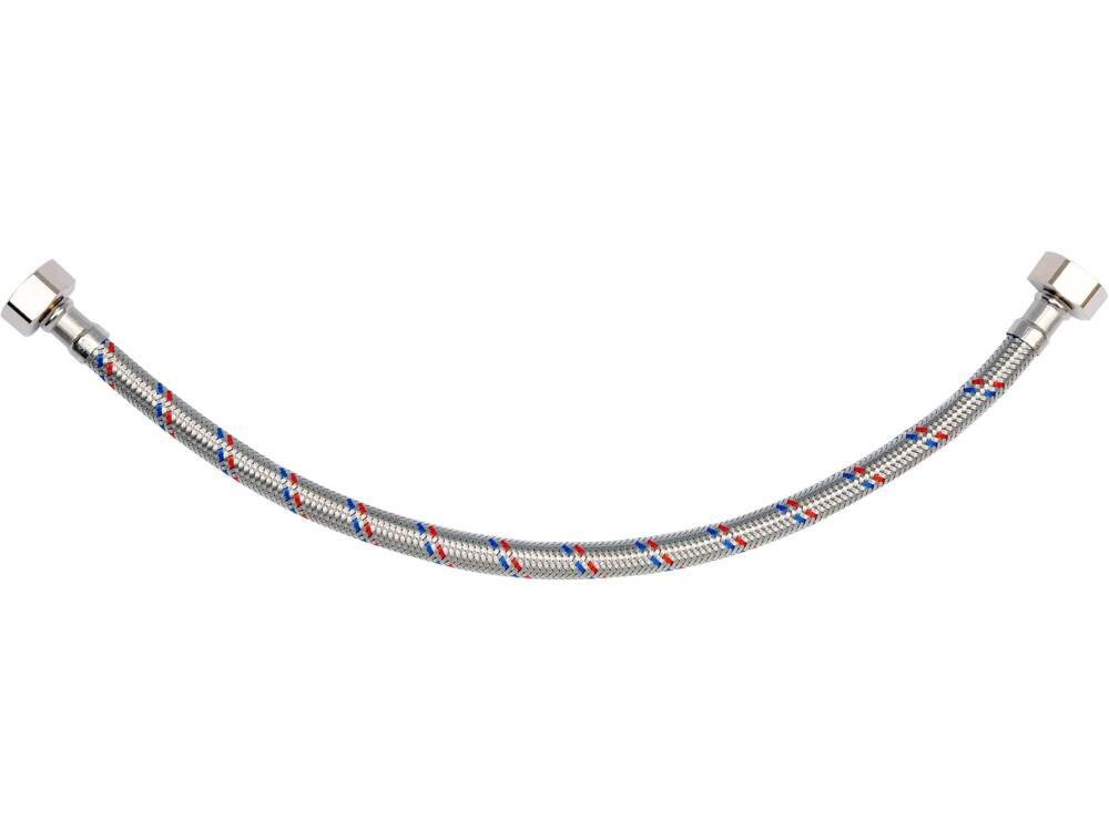 Шланг водопровідний з опліткою з нерж сталі FALA l= 400мм, Ø= 8/12, з'єднання F-1/2" х F-1/2" 1 МПа