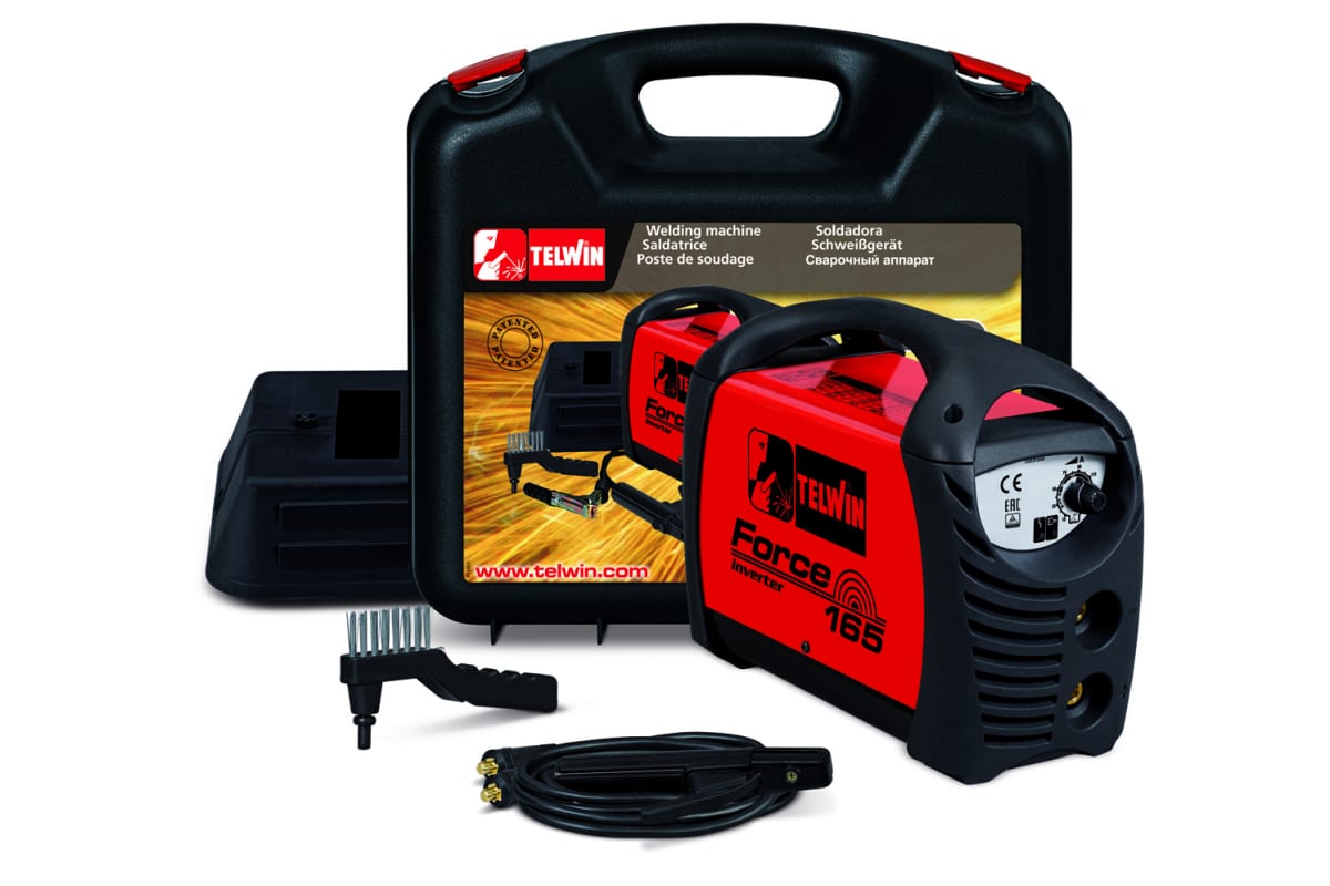 TELWIN Сварочный аппарат Telwin FORCE 165 230V ACX PLASTIC CARRY CASE | 815857