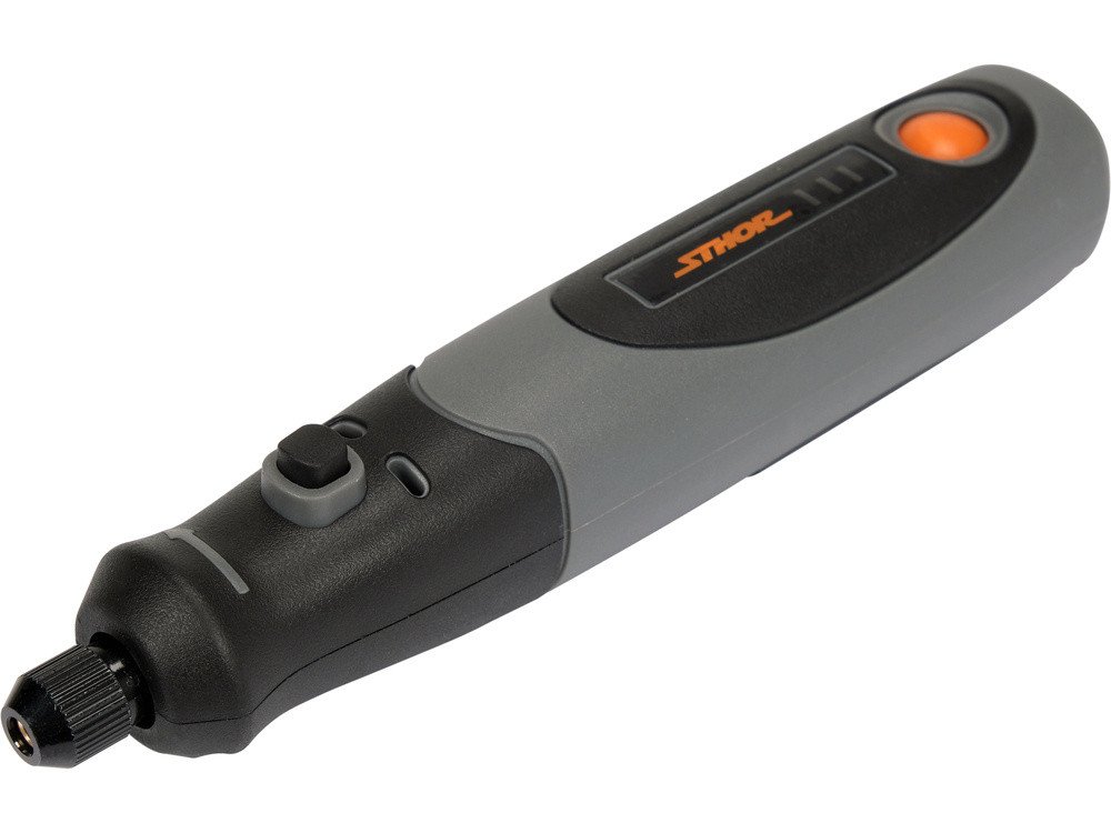 Міні-шліфмашинка акумуляторна STHOR Li-Ion 3,6 В, 0.6 АГод, з тримачем шпинд Ø= 3,2 мм з лашту 11 ел