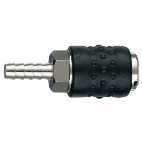 ANI Spa Разъём б/с 17/E D.8, тип "мама", соед. "ёлочка" под резиновый шланг с внутр. Ø8мм, обрезинен