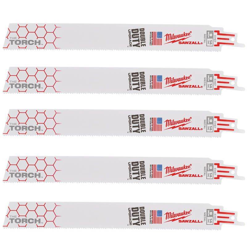 MILWAUKEE Полотно для шабельних пил TORCH, 230х1,8мм, (5шт), (метал)