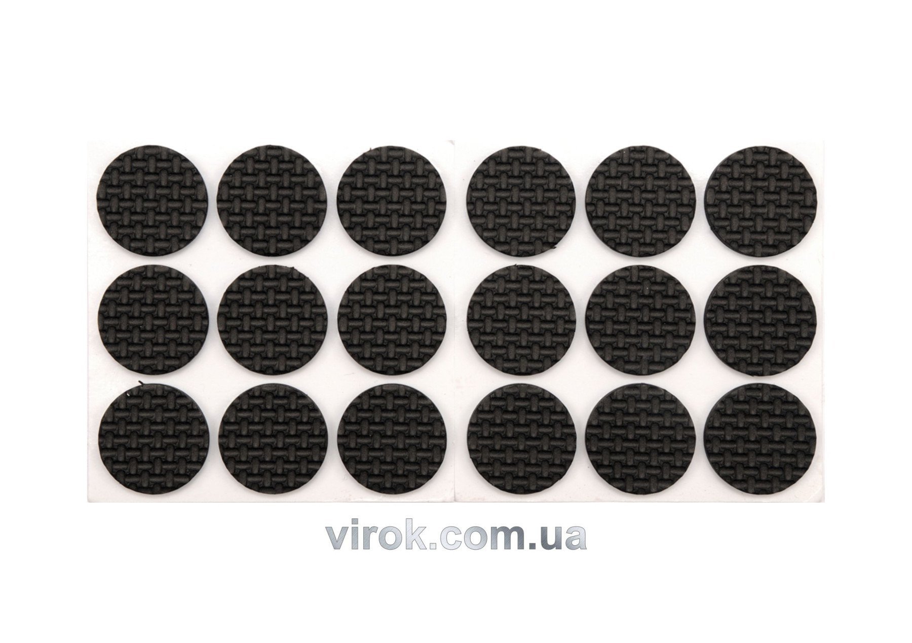 VOREL Протектор самоклеючий 25мм, набір 18шт чорні  | 74886