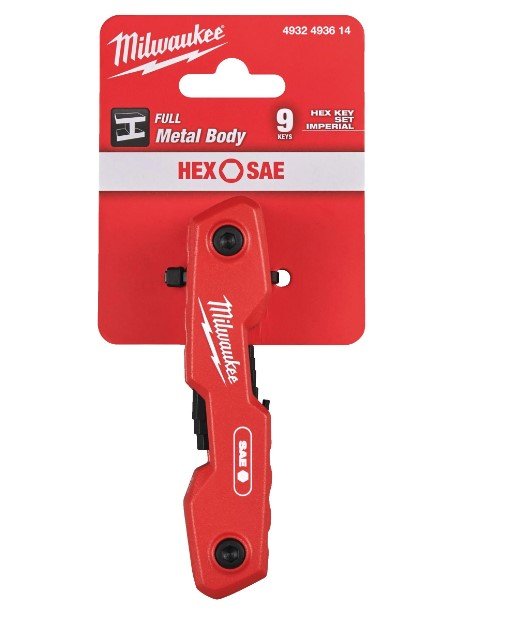 MILWAUKEE Набір складних шестиграних ключів, дюймові, (9шт) | 4932493614