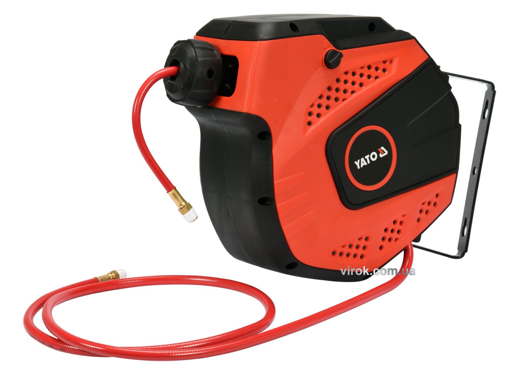 YATO Шланг пневматичний ПВХ на котушці YATO з швидкоз'єдн. наконеч-ми 1/4", Ø=6,5 мм, тиск- 20Bar, l