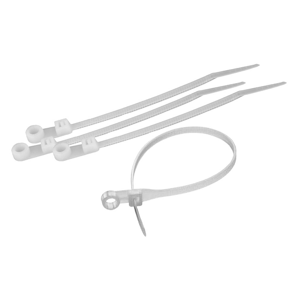 Ремінці затяжні 2,5х115мм, отвір для шурупа, (100шт), білі Technics | 23-163