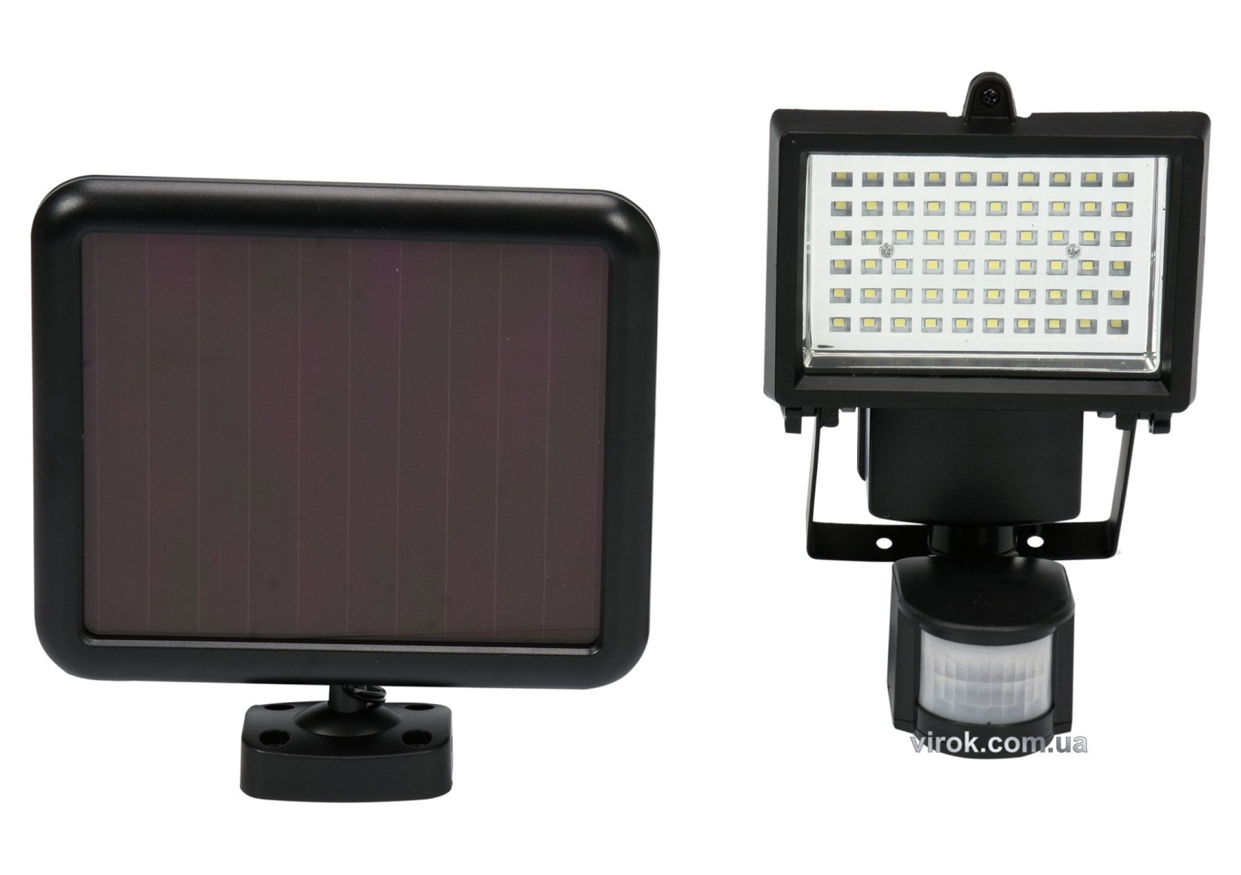 YATO Прожектор діодний з датчиком руху YATO : сонячна батарея, Li-Ion 3,7 В ; P= 4 Вт, Ф= 380 lm  | 