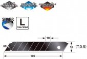 TAJIMA Лезвия сегментные 18мм Razar Black Blades LCB50RBC, 10 шт.