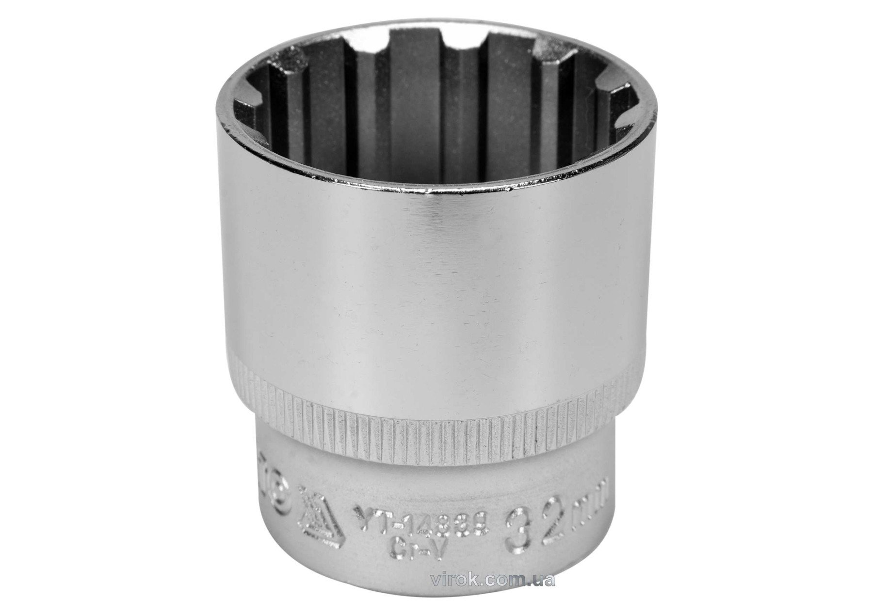 YATO Головка торцева YATO : квадрат 1/2", SPLINE M32 мм, L= 45 мм. CrV  | YT-14839